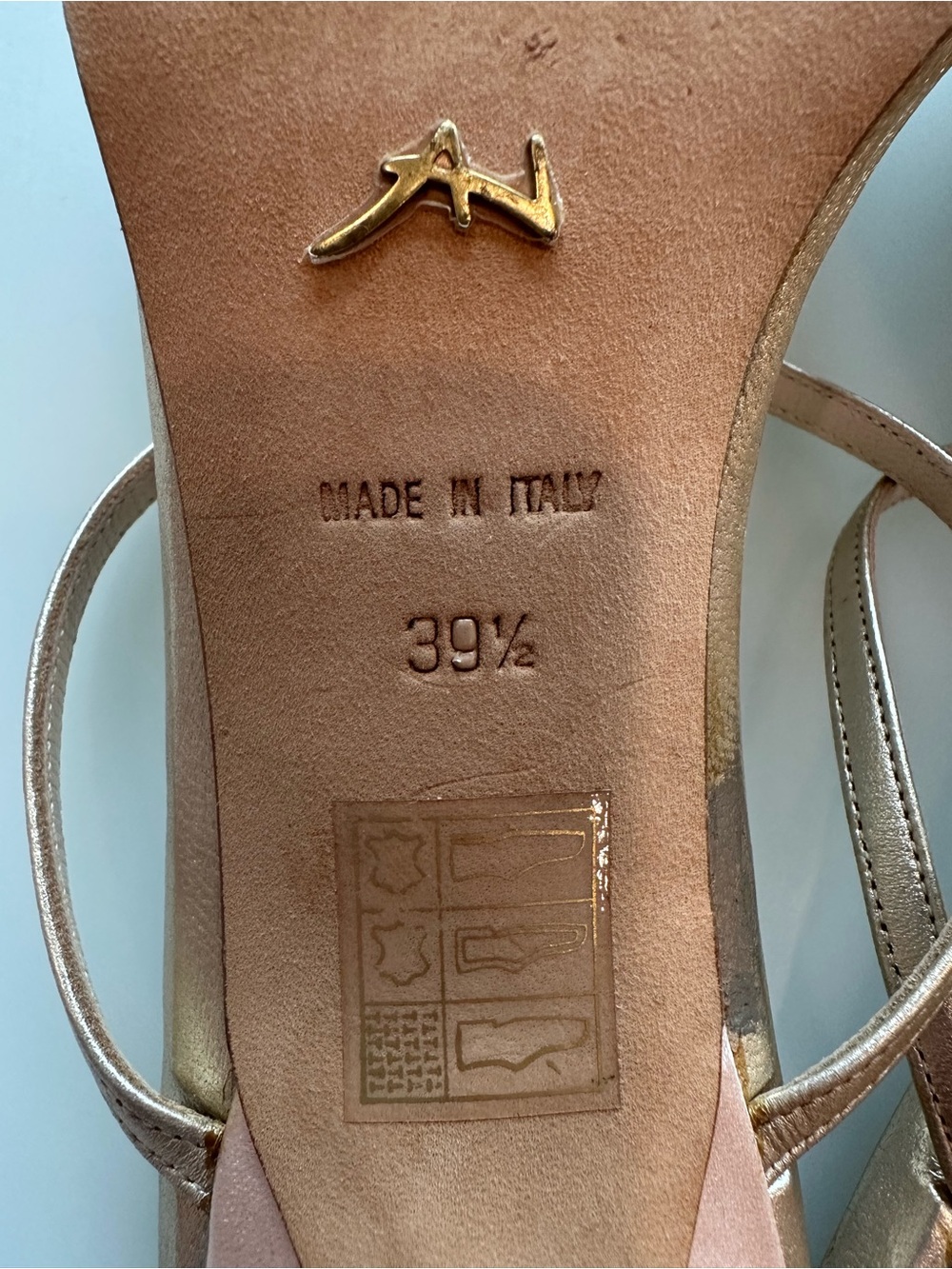AUTHENTIC ALEXANDRA NEEL Gold Light Pink Satin Floral Thong Sandals - Picture 4 of 11